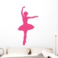 thumbnail image 1 of Ballet Silhouette Hot Pink Wall Decal by Wallmonkeys Peel and Stick Graphic (48 in H x 25 in W) WM188344, 1 of 4