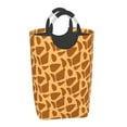 thumbnail image 6 of DouZhe 50L Rectangular Laundry Basket, Modern Animal Print Orange Prints Waterproof Foldable Laundry Hamper with Aluminum Handles, 6 of 6