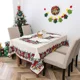 thumbnail image 2 of Mantel impermeable con campanas de muñeco de nieve de Navidad, decoración de mesa para fiesta de Navidad, manteles rectangulares reutilizables, decoraciones navideñas 2025, 2 of 5