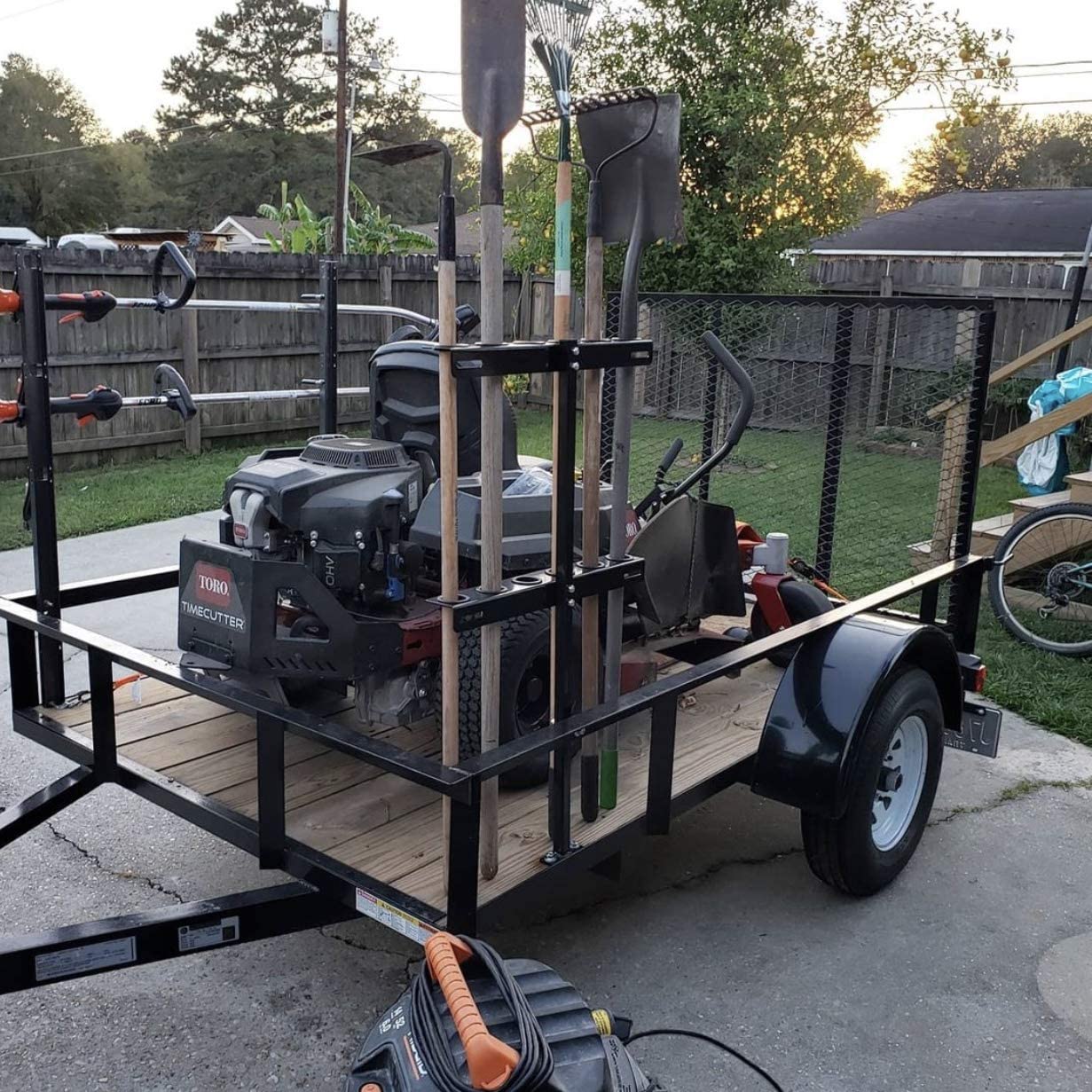 Tree Racks For Trailers Trailer Mounted Tool Organizer Biosp 4 Place Weed Eater Rack Carrier ...
