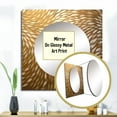 thumbnail image 3 of Designart "Fragile Contemporary Golden Wave Design" Abstract Shapes Yellow Large Square Mirror - Square Bedroom Mirror Printed Wall Decor - Transitional Square Printed Wall Mirror Art, 3 of 5