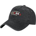 thumbnail image 1 of Afghanistan and Iraq Veteran Baseball Washed Cap Adjustable Unisex Print Hat Black, 1 of 6