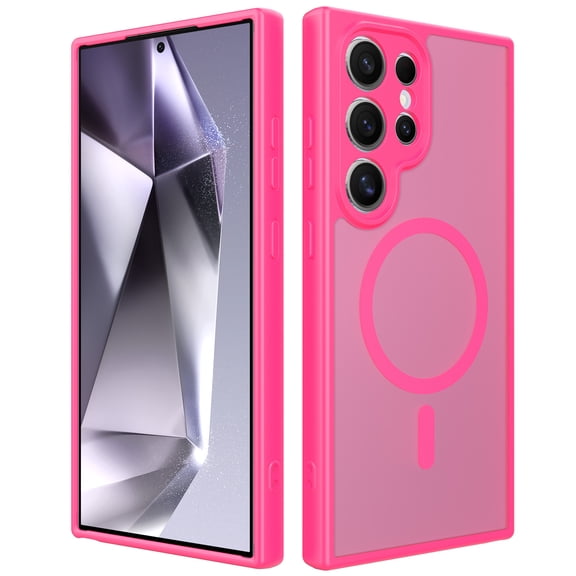 Allytechgroup for Galaxy S26 Case for Women Men, Matte Skin-Feel Back Cover Compatible with Magsafe Drop Protection TPU PC Wireless Charging Magnetic Case for Samsung Galaxy S26, Rose