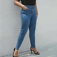 thumbnail image 7 of FrzhBrz Jeans for Women Slim Fit Mid Waist Jeans Solid Color Straight Leg Denim Jeans, 7 of 7