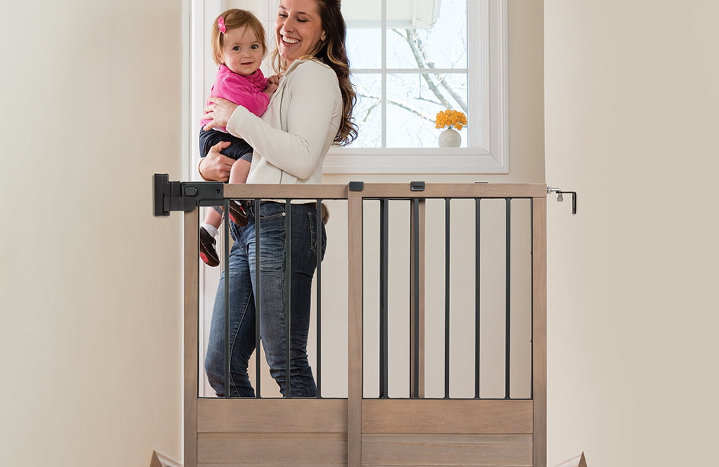 rustic baby gate for stairs