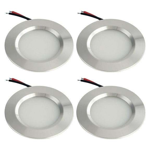 4-Pack 12V LED Recessed Round Cabinet Lights for Energy-Efficient Illumination