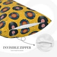 thumbnail image 5 of Fotbe Retro Vinyl Records Pillow Cases - Envelope Closure - Luxury, Extra Soft, Cooling Pillow Covers - Wrinkle, Fade, Stain Resistant-14"x20", 5 of 8