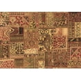 thumbnail image 1 of Ahgly Company Indoor Rectangle Patchwork Brown Transitional Area Rugs, 5' x 7', 1 of 4