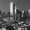 Monochrome Dallas Texas, variant on Elephant Stock Pier At Huntington Beach Wall Art - Horizontal Canvas Wall Art - Living Room Wall Decor - Places Canvas - Gray And Black Decor - 12" x 8"