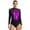Purple, variant on Aiihoo Women Sparkly Gymnastics Leotard Dress Long Sleeve Ballet Dancewear Figure Ice Skating Dress Pink S