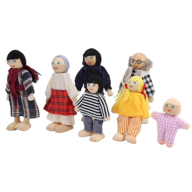 Family Dolls, Suitable For Children Family Puppets Set, High-Quality Materials Flexible Limbs Educational Institution For