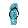 thumbnail image 4 of Unisex Flip Flops - Summer Beach Sandals - Blue Shells - S=W7/W8=M6/M7, 4 of 4