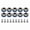 Colorful, variant on M6 Stainless Steel Gasket Bolt Frame Decoration Screw Kit for Bumper Plate, Silver Finish (10pcs Silver / 2.3 oz)