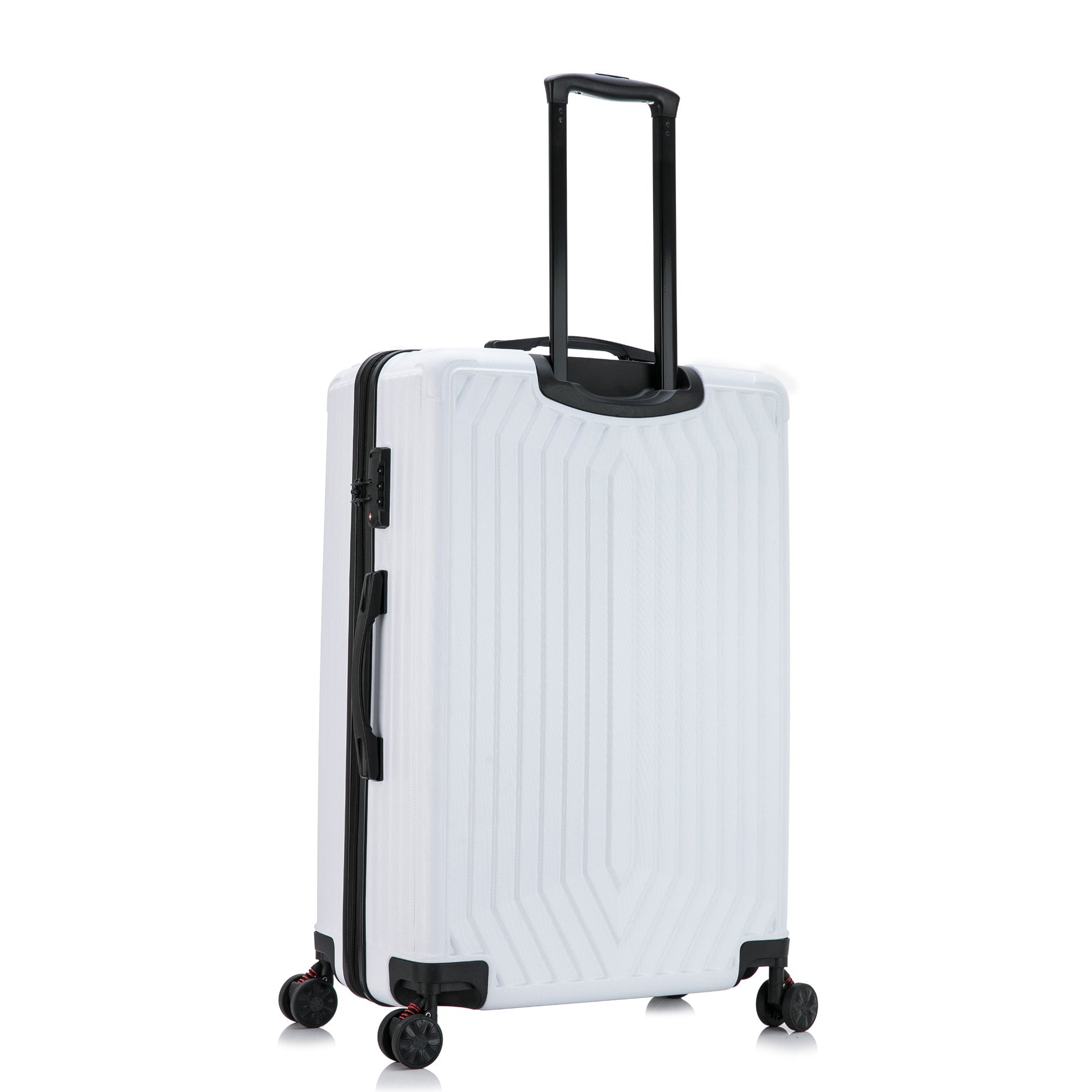 DUKAP Stratos 3-Piece Hardside Lightweight Luggage Sets with Wheels, Handle, Trolley, (20"/24"/28"), White