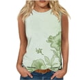 thumbnail image 2 of QUNYINEY Women Tank Tops Sleeveless Crew Neck Floral Casual Tops Loose Basic Summer Tank Tops, 2 of 5