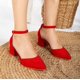 thumbnail image 4 of Marcelle - Zapatos de novia de ante rojo rojo 25 CM, 4 of 4