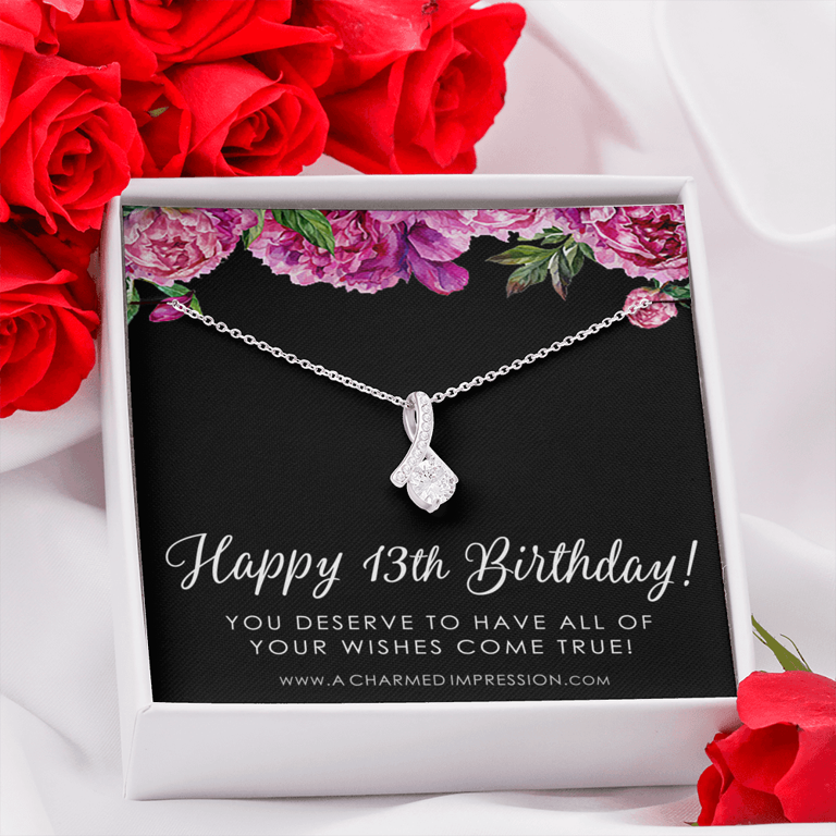 13th Birthday Girl Official Teenager, Thirteenth Birthday Necklace, Gi -  Sayings into Things