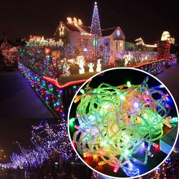 Details about   100-1000 Christmas Tree Fairy String Party Lights Xmas Waterproof Color Lamp US 
