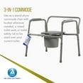 Dynarex Folding Bedside Commode, 3 in 1 Portable Toilet Chair, Designed