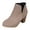 Beige, variant on Women's Ankle Boots Short Casual Booties Round Toe Side Zipper Thick Mid Heel Solid Color Footwear for Spring Autumn Outdoor Indoor Beige,37