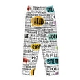 thumbnail image 5 of Naloa Hello Print Women’s Ultra-Soft Comfy Pajama Lounge Pants with Pockets & Drawstring, 5 of 8
