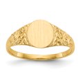 thumbnail image 1 of 14k Yellow Gold 8.0x7.0mm Signet Ring, 1 of 9