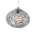 thumbnail image 3 of HomeRoots Lighting Aaliyah 1-light Chrome 12-inch Glass Pendant Lamp, 3 of 3