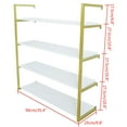 thumbnail image 2 of 4 Layer Floating Wall Shelves Picture Ledge Display Rack Book Hanging Shelves Hanging Wall Floating Shelf Display Rack Plant Holder Book Shelves 4 Layer Floating Wall Shelves Picture Ledge Display, 2 of 12