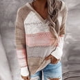 thumbnail image 2 of Sudaderas con capucha y bloques de color ligeros para mujer, sudaderas con capucha, color rosa/XL, 2 of 9