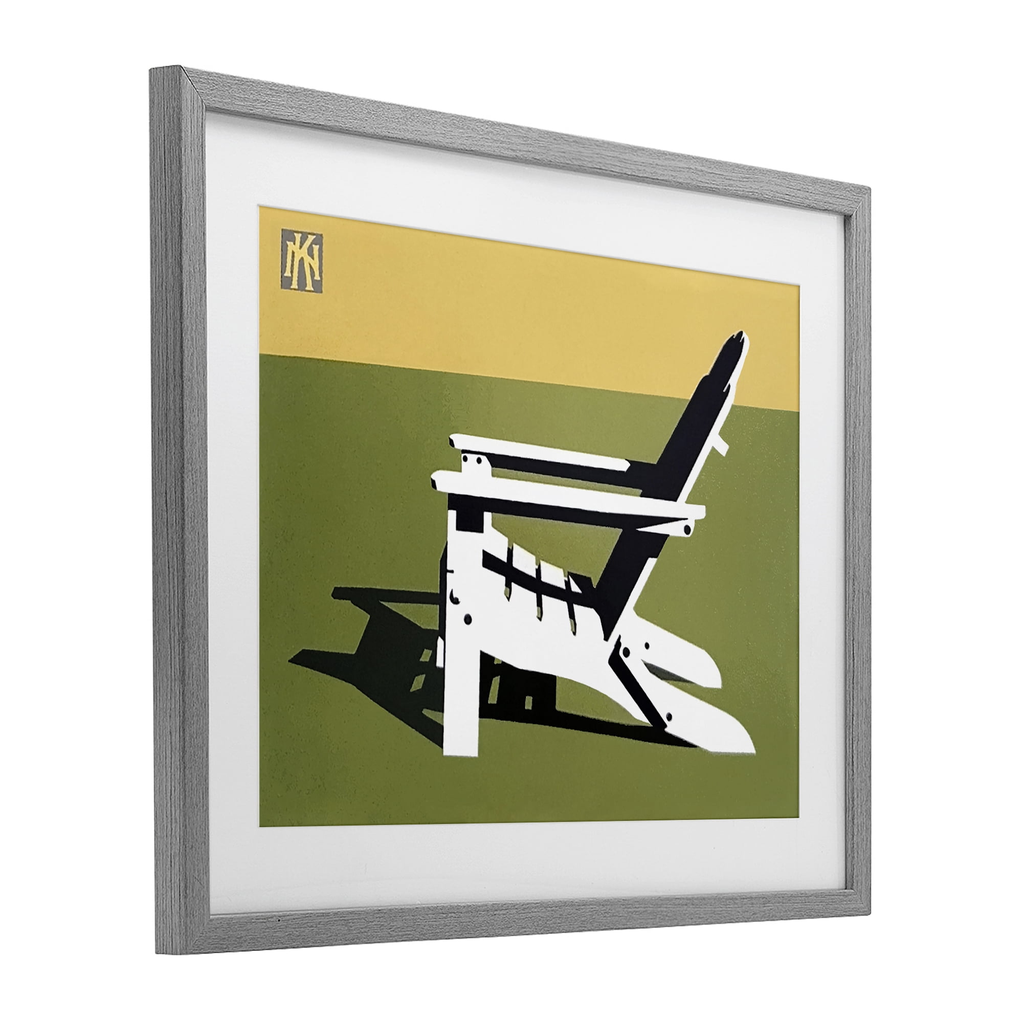 Stupell Industries Minimal Sunlit Lounge Chair Gray Framed Print Under Glass, design by Jadei Graphics