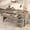 Grey, variant on Farmhouse Executive Desk with Drawers, 53.54 in Home Office Desk with Charging Station, Wooden Computer Desk with File Cabinet Storage for Work Study Writing, Rustic Gray