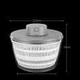 thumbnail image 2 of USB Rechargeable Vegetable Salad Spinner Dryer 4L Capacity Kitchen Fruit Washer Dehydrator Powerful 1200mAh Battery, 2 of 2