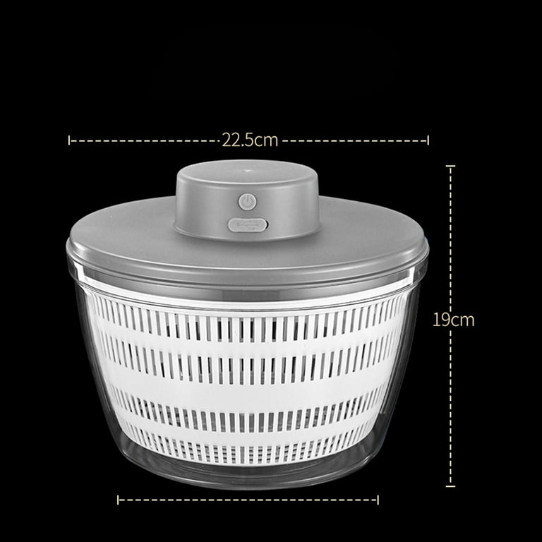 Electric Salad Spinner Automatic Large Capacity Draining System for Fruit