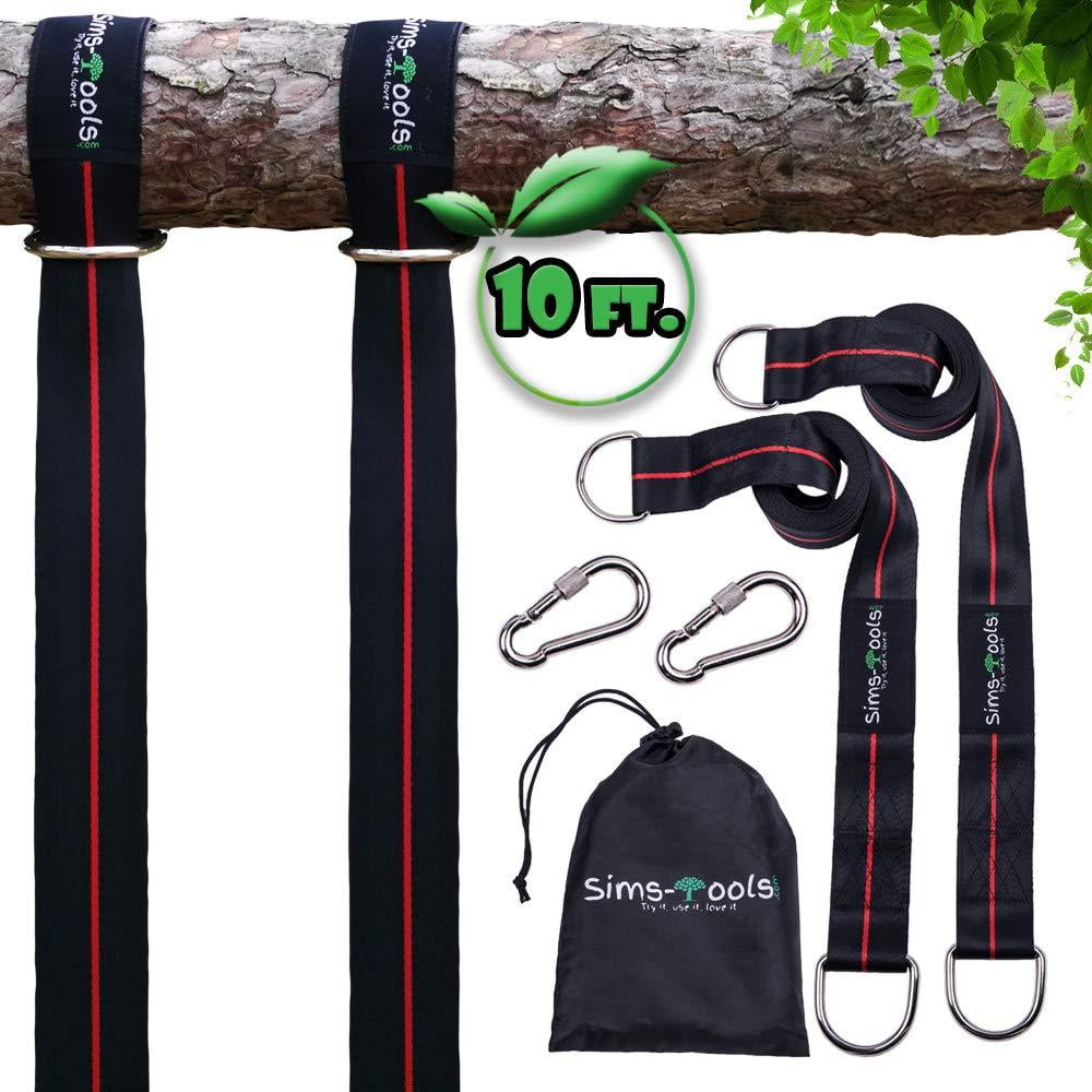 S28esong 2Pcs 200cm Adjustable Portable TreeTree Hanging Yoga Hammock Straps Perfect for Swings,Easy Fast Installation Tree Swing Hanging Straps 