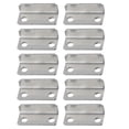 thumbnail image 1 of 10 Pcs Home Office Silver Tone Metal Right Angle Drawer Lock Strike Plate, 1 of 9