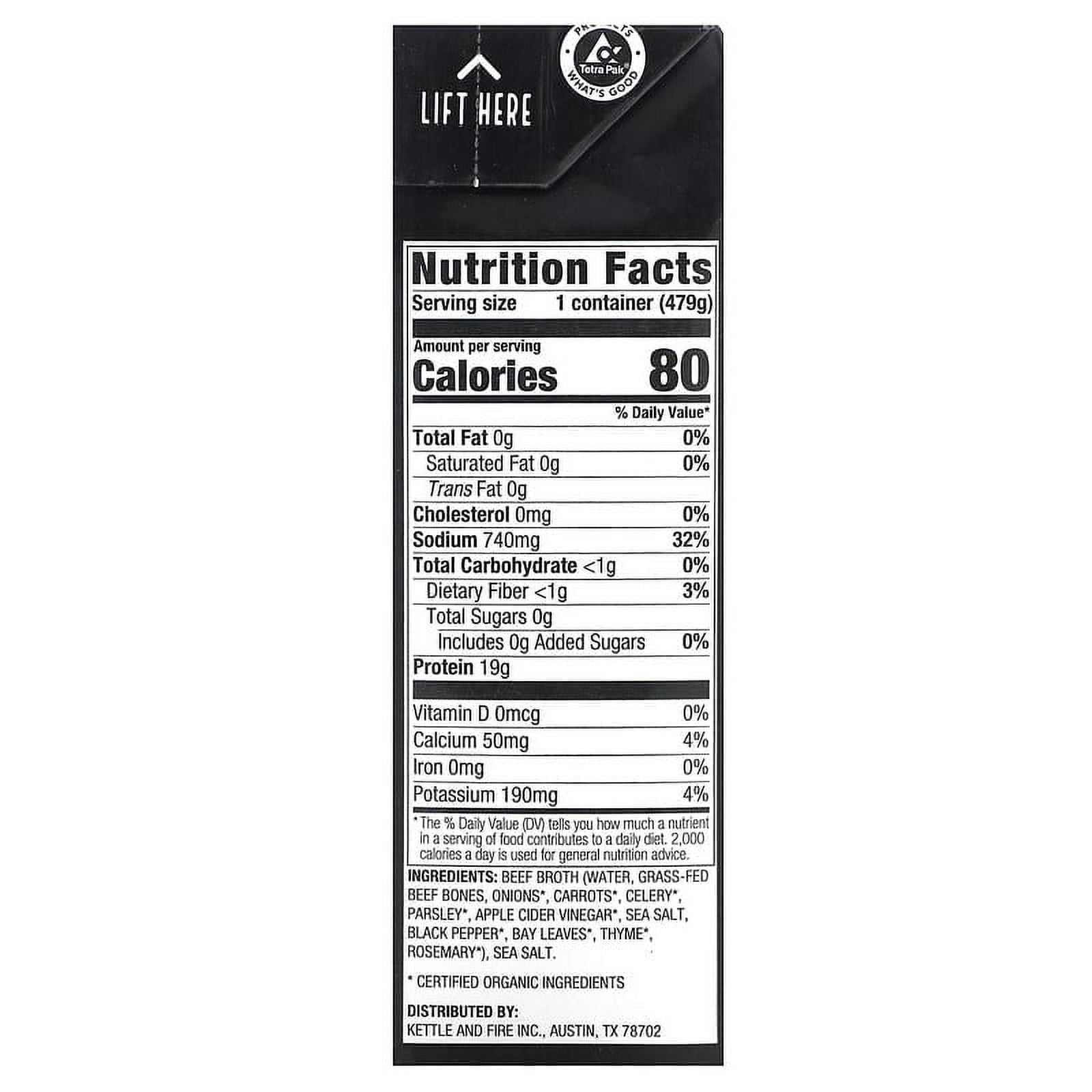 Kettle & Fire Bone Broth Beef 16.2 fl oz Pack of 2