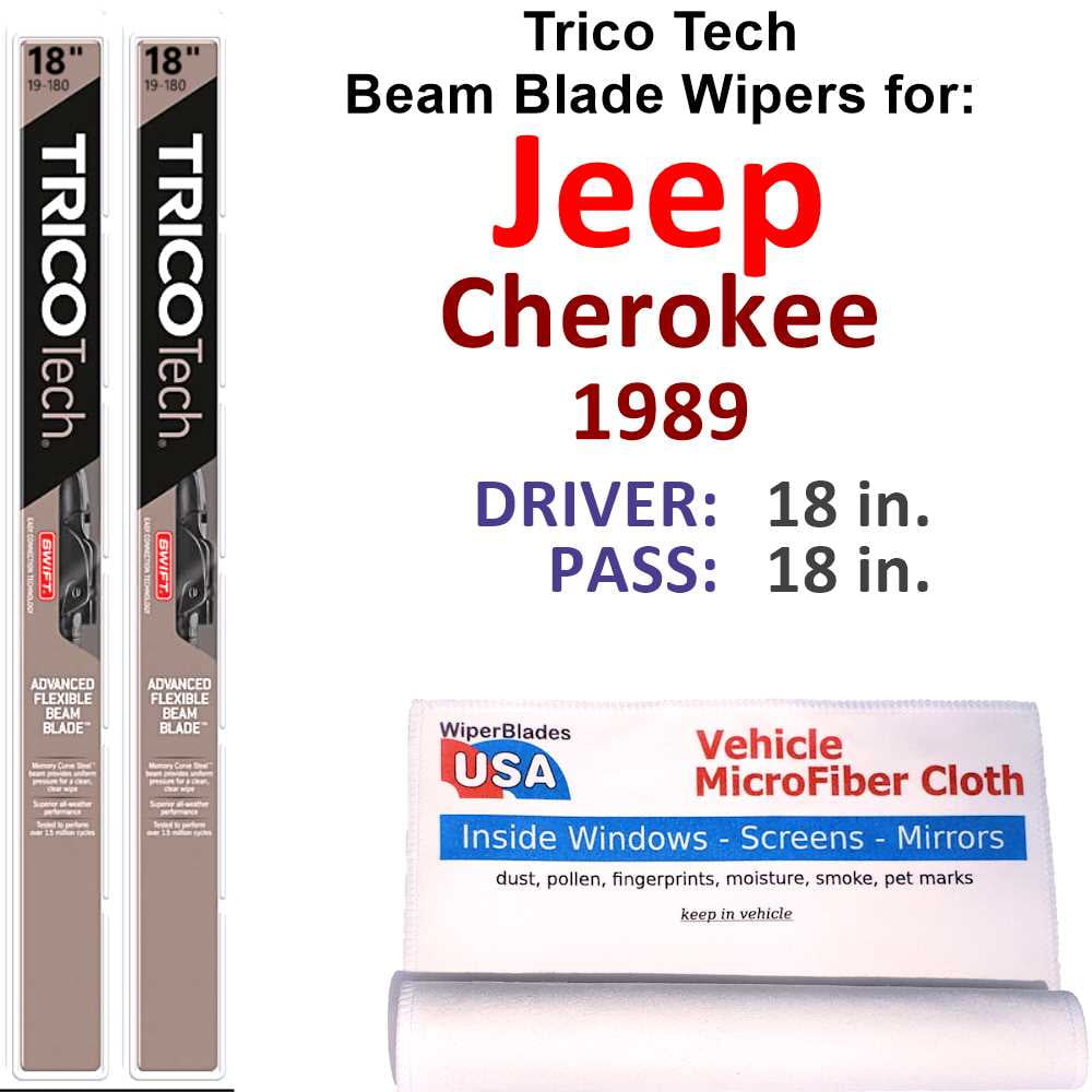 1989 Jeep Cherokee Beam Blade Wipers (Set of 2)