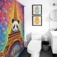 thumbnail image 5 of Funny Cute Panda Shower Curtain Cloth Fabric Bathroom Decor with Hooks, 5 of 8