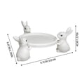 thumbnail image 2 of zhangmingg Rabbit Jewelry and Key Organizer Display Tray Adorable Three Bunnies Decorative Holder for Small Items, 2 of 6