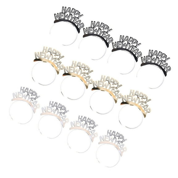 FOMIYES 12pcs New Year Hair Bands Paper Decorative Headwear for Women Fashionable