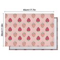 thumbnail image 6 of Red Strawberry Plants Pink Pattern Summer Placemats Table Placemats Set Of 4-Linen Kitchen Washable Placemats Table Mats 11.8"x17.7" Non-Slip Heat Resistant, 6 of 6