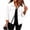 White, variant on Rexolia Women's 3/4 Sleeve Cropped Denim Jacket Button Front Lightweight Coat Dark Blue L