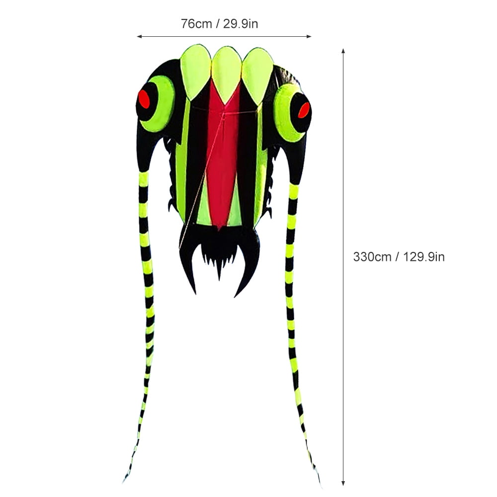 Suodoka 3D Kite for Kids and Adults Huge Frameless Soft Parafoil Giant Kite with 30m String for Beach Park Family Trip Outdoor Games, Red