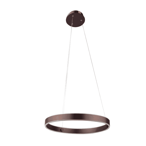 Vivio Lighting Modern Coffee Brown Single Ring Integrated LED Pendant