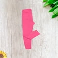 thumbnail image 3 of Kidsy Toddler Baby Girls Embroidery Flower Pants – Peruvian Pima Cotton, Zipper Ankle Cuffs, Bright Punch, 2, 3 of 5