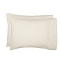 thumbnail image 3 of VHC Brands Burlap Natural Solid Color Cotton Farmhouse Bedding Standard Sham, Pillowcase Set 21x30, Antique White, 3 of 7