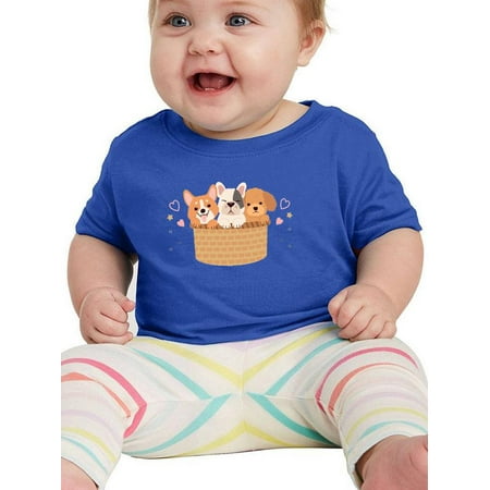 

Cute Dogs In Basket T-Shirt Infant -Image by Shutterstock 24 Months