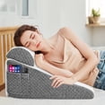 thumbnail image 6 of AMTPM Bed Wedge Pillow, Memory Foam Triangle Pillow for Sleep Apnea, Acid Reflux, Snoring, 12Inch Leg Elevation, Back Support for Sitting Up in Bed, Incline Cushion for Sleeping, Reading, 6 of 10