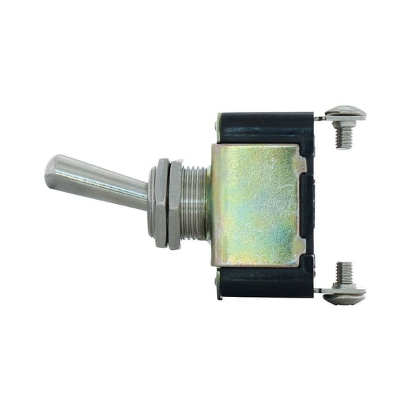 United Pacific 40001 2 Pin, 10 Amp - 12 Volts D.C., On - Off Metal Toggle Switch W/ 2 Screw Terminals