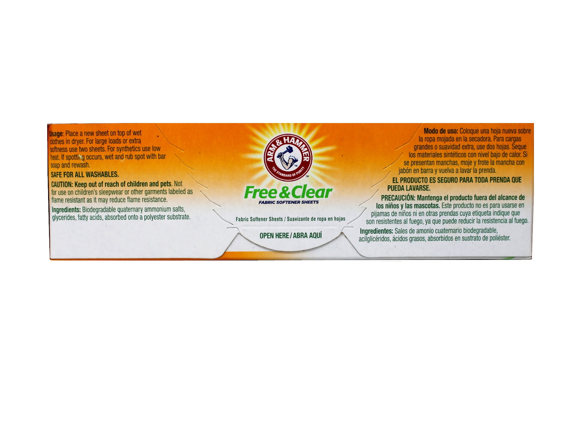 Arm & Hammer Fabric Softener Dryer Sheets, Free of Perfumes & Dyes , Fresh'n Soft , 100 Count - 6 Pack